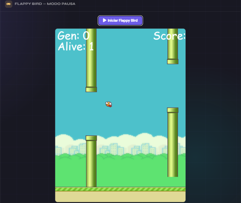 Flappy Bird na pausa